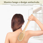 Spazzola per Schiena con Manico Lungo 43cm – Uso Secco e Bagnato