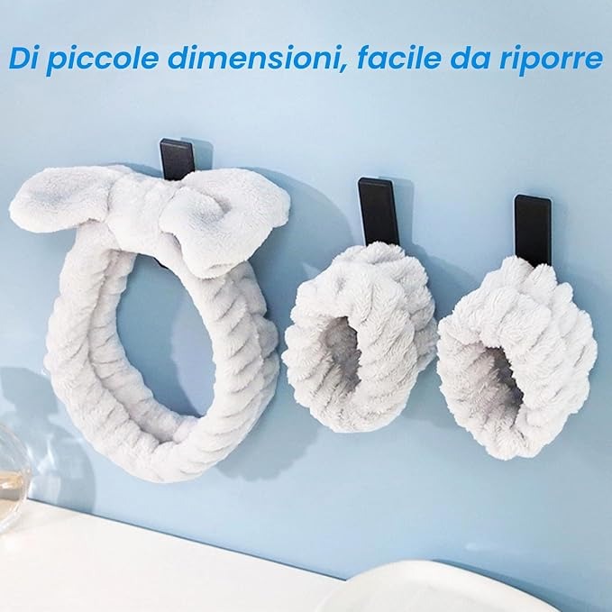 Set 6 Polsini Assorbenti per Lavaggio Viso e Capelli