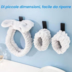 Set 6 Polsini Assorbenti per Lavaggio Viso e Capelli